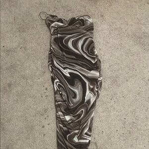 Windsor Black and White Bodycon Dress Spaghetti Strap